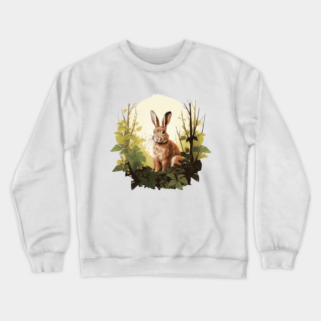 Wild Rabbit Crewneck Sweatshirt by zooleisurelife